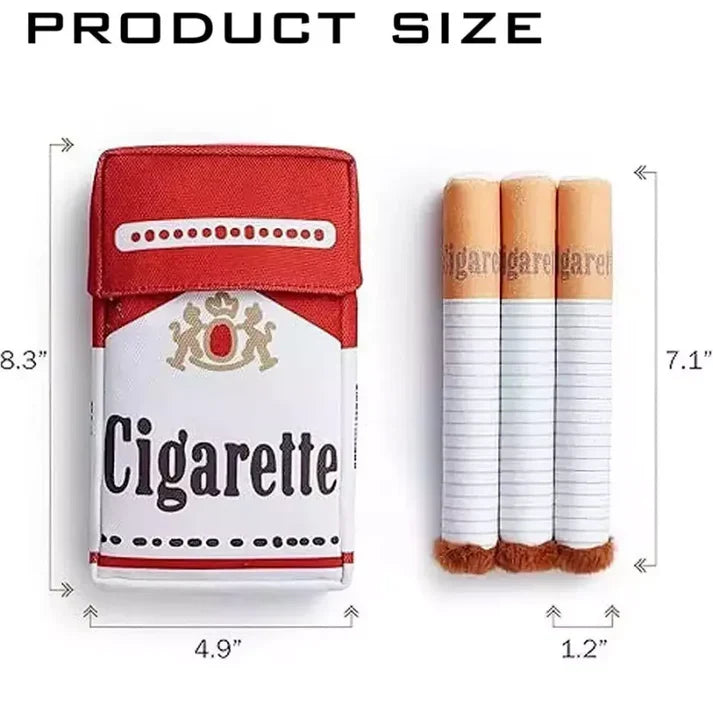 Soft Cloth Dog Chew Toys with Cigarette Shape, 6 Inch 2-Pack All Vera Mart