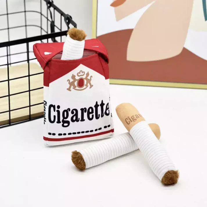 Soft Cloth Dog Chew Toys with Cigarette Shape, 6 Inch 2-Pack All Vera Mart