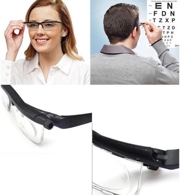 Dial Control Vision Glasses with Dual Layer Lenses and Adjustable Nose Pads All Vera Mart