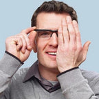 Dial Control Vision Glasses with Dual Layer Lenses and Adjustable Nose Pads All Vera Mart