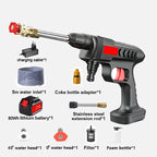 Cordless Pressure Washer with 60Bar Motor and Three Spray Nozzles, 50 Minute Runtime All Vera Mart