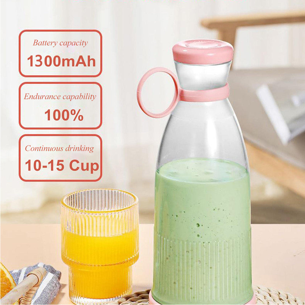 Rechargeable Portable Blender with Stainless Steel Blades and Magnetic Charging, 350ml All Vera Mart