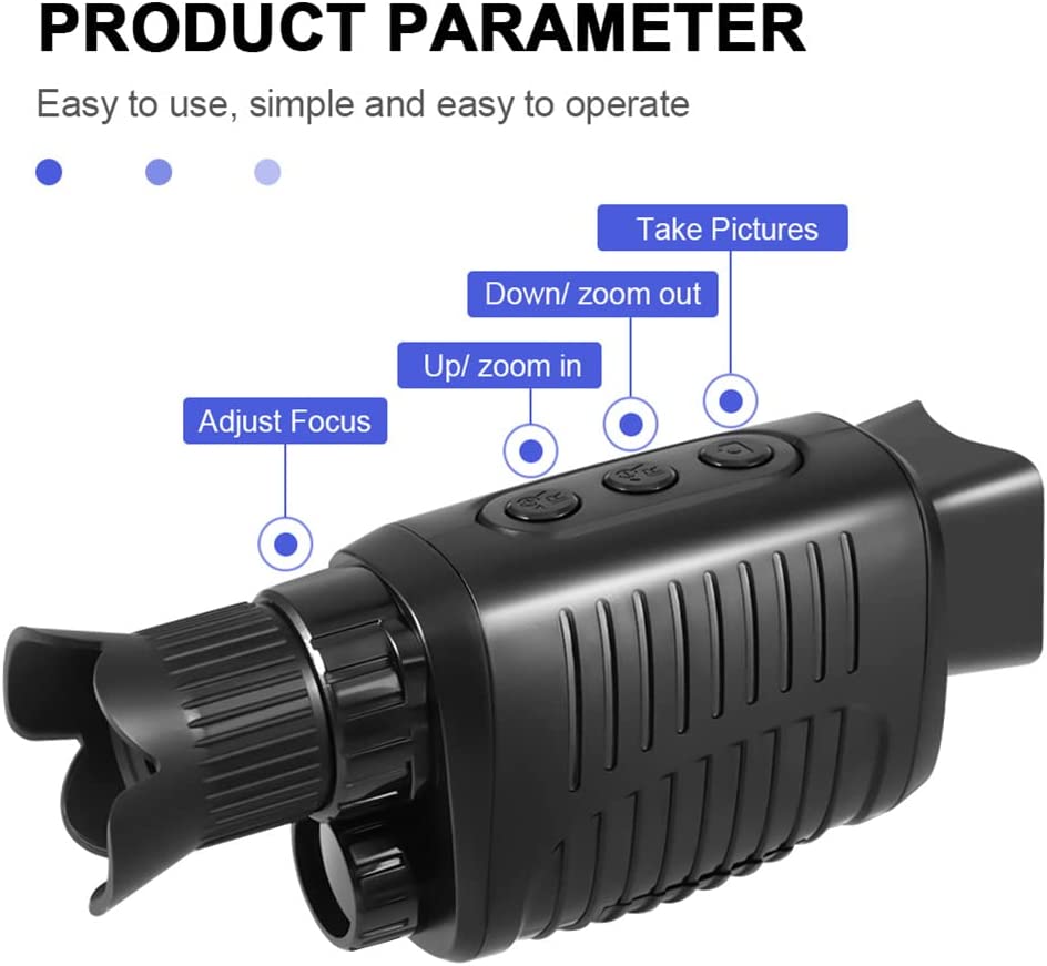 Infrared Monocular with 3x Optical Zoom and 10MP Photo Capture, 300m Night Vision Range All Vera Mart