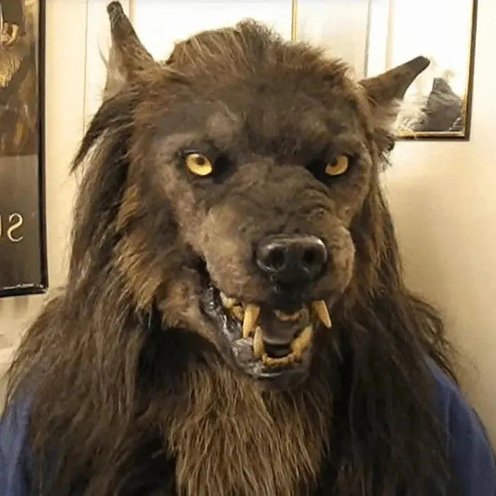 Werewolf Mask with Realistic Synthetic Hair and Flexible Silicone Fit, Large Eye Openings All Vera Mart