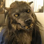 Werewolf Mask with Realistic Synthetic Hair and Flexible Silicone Fit, Large Eye Openings All Vera Mart
