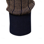 Mock Neck Sweater with Vertical Ribbed Knit and Full Sleeves, Tailored Fit All Vera Mart