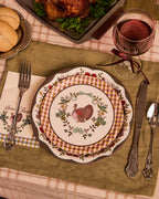 Iridescent Paper Plates with Autumn Harvest Patterns, Dual Size Set of 32 All Vera Mart