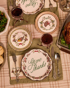 Iridescent Paper Plates with Autumn Harvest Patterns, Dual Size Set of 32 All Vera Mart