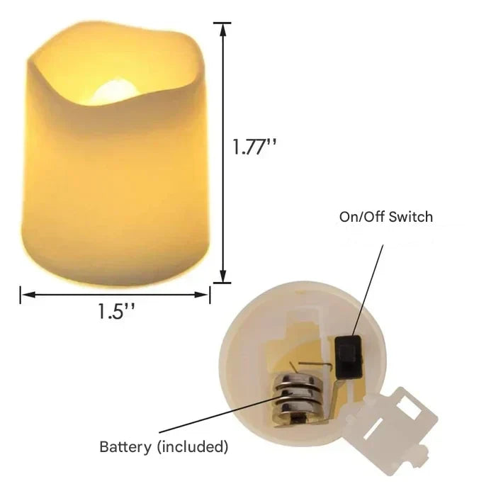 Set of 24 LED Flameless Candles - GlowFlicker-Nora Luxe