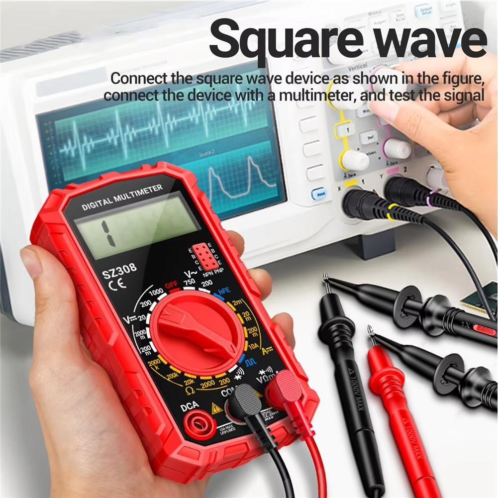 Digital Multimeter with Extended Test Probes and Continuity Buzzer All Vera Mart