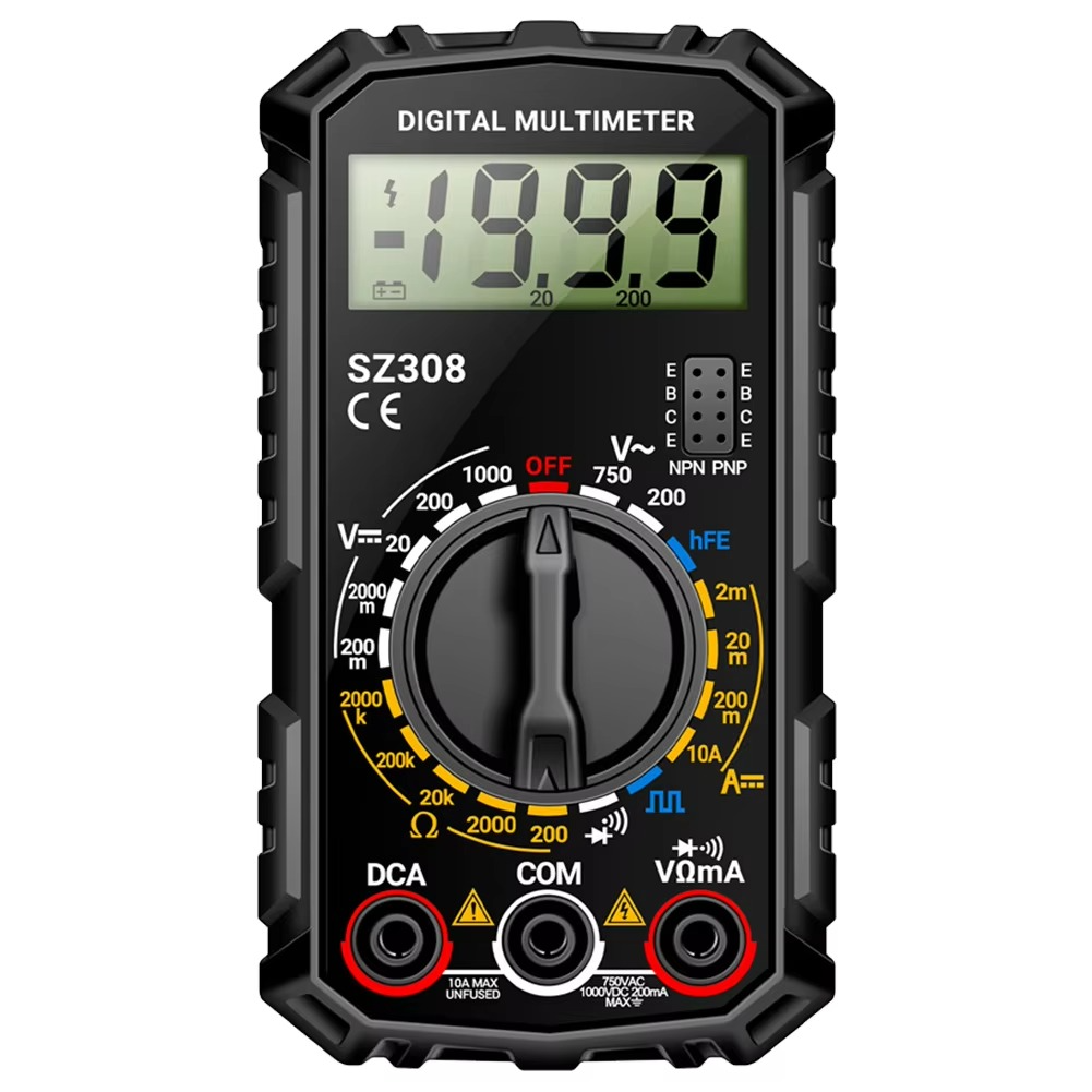 Digital Multimeter with Extended Test Probes and Continuity Buzzer All Vera Mart