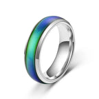 Color Changing Mood Ring with Thermochromic Crystal Layer and Seven Color Shifts All Vera Mart