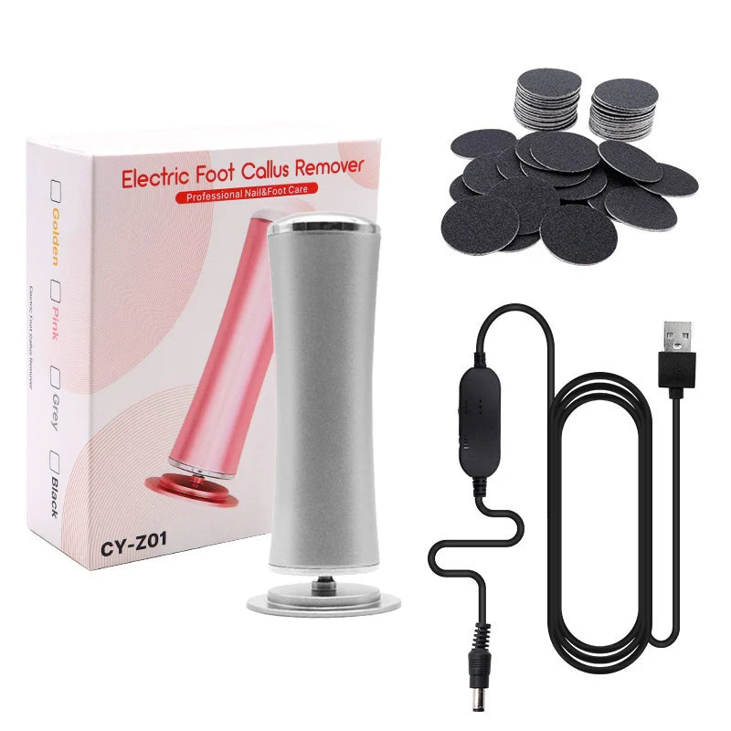 Powered Heel Smoothing Device with Adjustable Speed and 60 Sanding Discs All Vera Mart