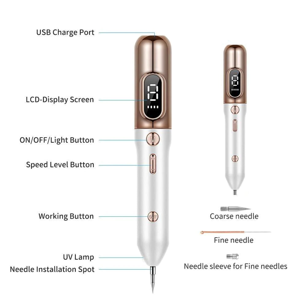 Plasma Pen for Skin Tags and Moles with 9 Intensity Settings, Rechargeable All Vera Mart