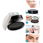 Eyebrow Stamp with Waterproof Powder and Blending Sponge, Two-Piece Set All Vera Mart