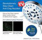 Handheld Shower Head with Eight Spray Patterns and 6ft Hose, Chrome Finish All Vera Mart