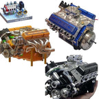 Working V8 Engine Model Kit with Ignition Module and Moving Pistons for RC All Vera Mart