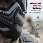 Full Face Protective Mask with Detachable Goggles and Anti-Fog Vents All Vera Mart