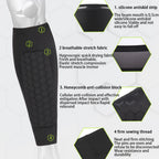 Shin Guard Sleeve with Honeycomb Foam Padding and Silicone Grip, Compression Fit All Vera Mart