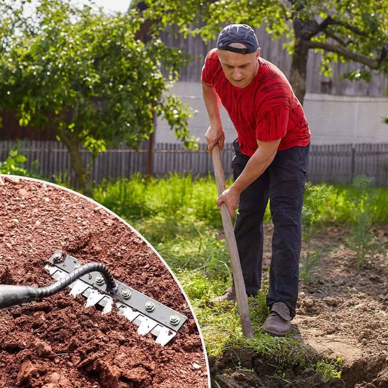 Garden Rake Head with Quick-Release Fit and Rust-Resistant Steel, 5-8 Teeth Options All Vera Mart