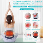 Cordless Heating Massager Belt with Infrared Heat and Vibration Massage, 5 Temperature Settings All Vera Mart