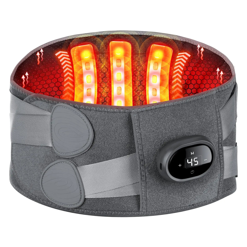 Cordless Heating Massager Belt with Infrared Heat and Vibration Massage, 5 Temperature Settings All Vera Mart