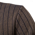 Mock Neck Sweater with Vertical Ribbed Knit and Full Sleeves, Tailored Fit All Vera Mart