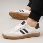 Lace Up Low Top Sneakers with Cushioned Footbed and Grip Sole for Everyday Wear