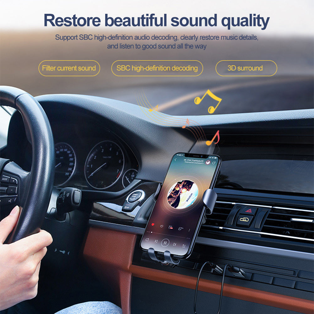 Wireless Car Aux Adapter with Hands Free Calling and Dual Device Connection All Vera Mart