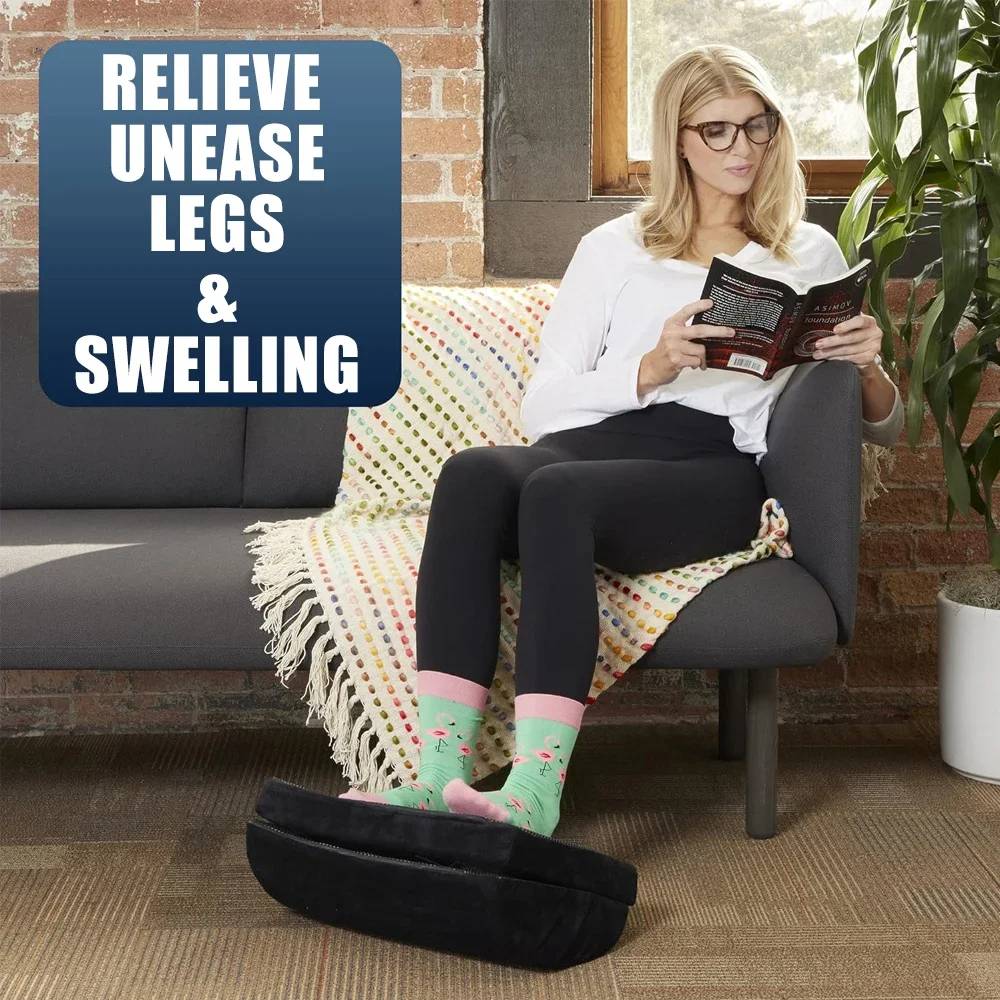 Memory Foam Foot Cushion with Velvet Cover and Non Slip Base for Desk Support All Vera Mart