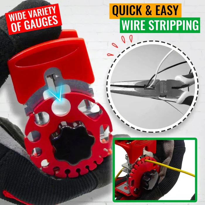 Adjustable Wire Stripper with 10 Replacement Blades for 24-0 AWG All Vera Mart