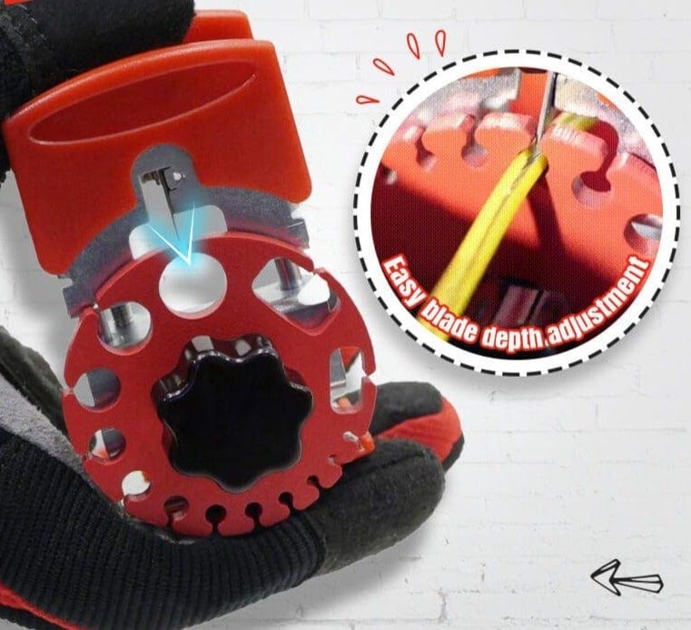 Adjustable Wire Stripper with 10 Replacement Blades for 24-0 AWG All Vera Mart