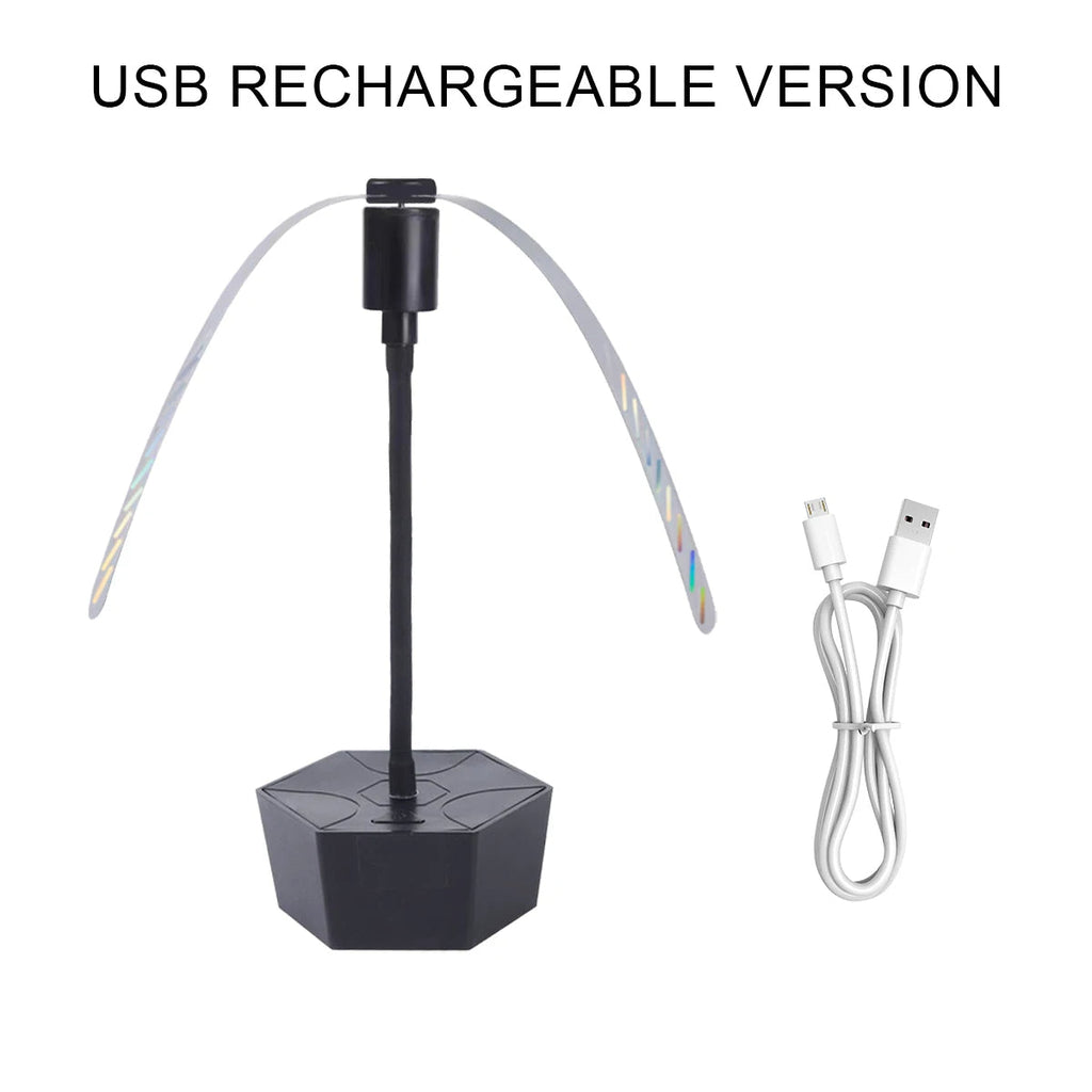 Portable Table Fan with Dual Power and Retractable Design for Fly Deterrent All Vera Mart