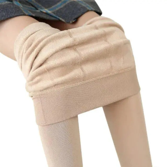 Insulated Fleece Leggings with High-Waist Support and Four-Way Stretch, Brushed Lining All Vera Mart