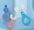 U Shaped Kids Toothbrush with Soft Silicone Bristles and 360 Degree Cleaning All Vera Mart