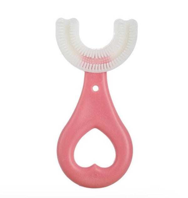 U Shaped Kids Toothbrush with Soft Silicone Bristles and 360 Degree Cleaning All Vera Mart