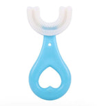 U Shaped Kids Toothbrush with Soft Silicone Bristles and 360 Degree Cleaning All Vera Mart