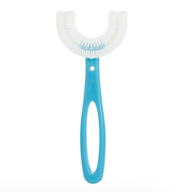 U Shaped Kids Toothbrush with Soft Silicone Bristles and 360 Degree Cleaning All Vera Mart
