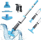 Rechargeable Pool Cleaner with Interchangeable Heads and Snap-On System All Vera Mart