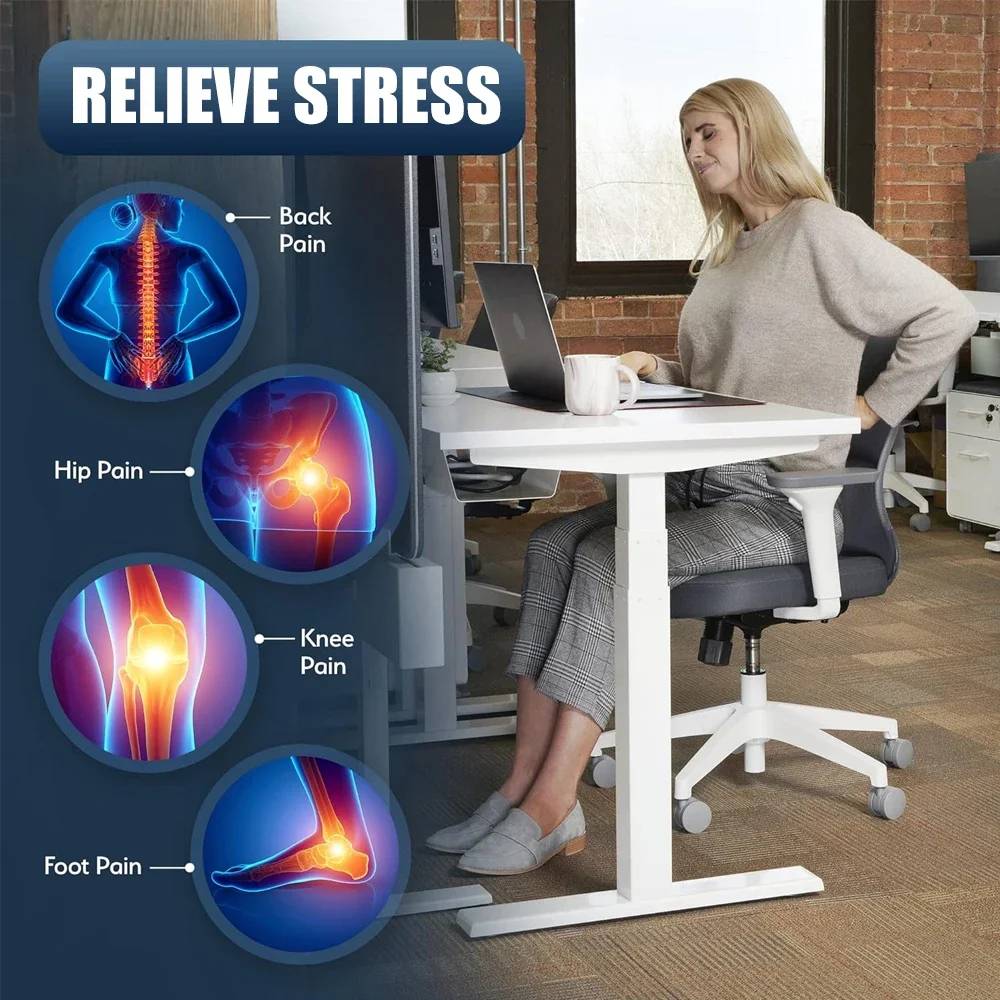 Memory Foam Foot Cushion with Velvet Cover and Non Slip Base for Desk Support All Vera Mart
