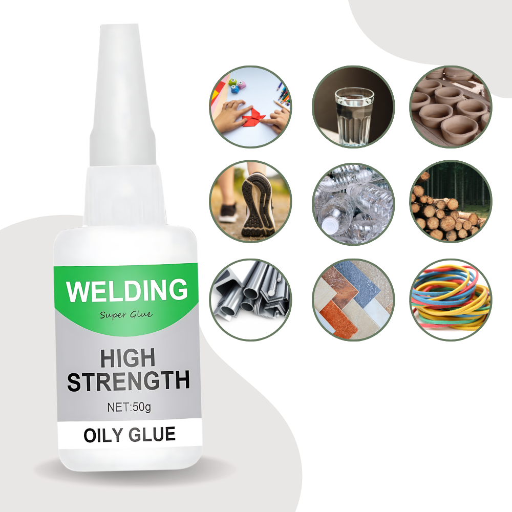 Instant Setting Adhesive for Ceramics, Glass, and Multi-Materials with Clear Finish All Vera Mart