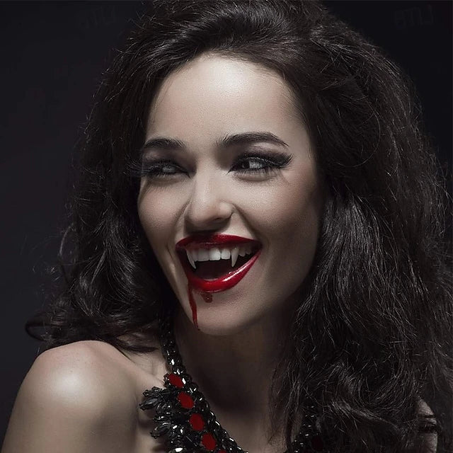 Retractable Vampire Teeth with Spring Mechanism and Custom Fit Splint for Costumes All Vera Mart
