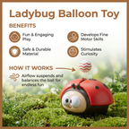 Balloon Floating Toy with Ladybug Design and Single Button Control All Vera Mart