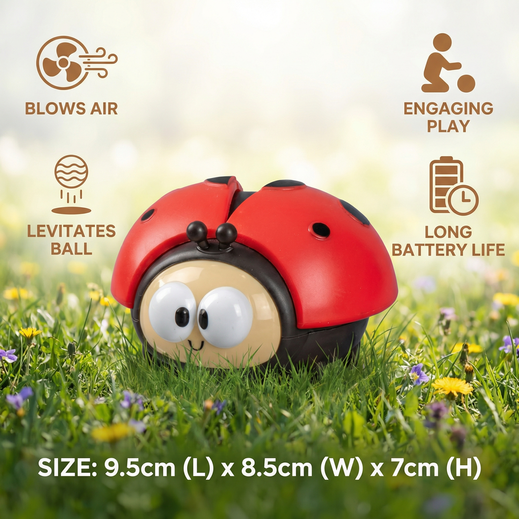 Balloon Floating Toy with Ladybug Design and Single Button Control All Vera Mart