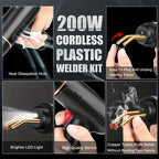 200W Plastic Welder Gun with LED Light and Seven Rod Types All Vera Mart