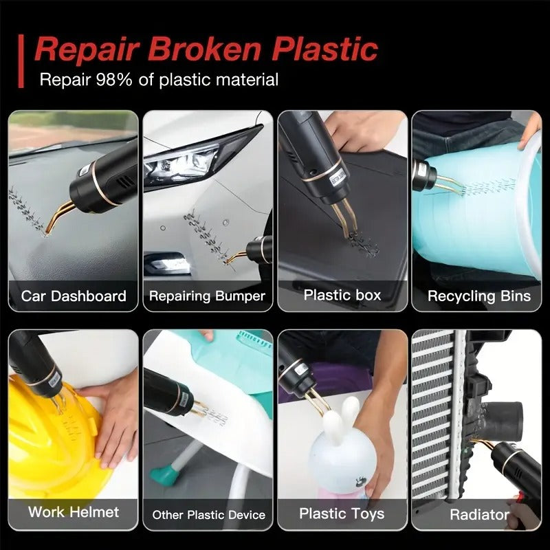 200W Plastic Welder Gun with LED Light and Seven Rod Types All Vera Mart