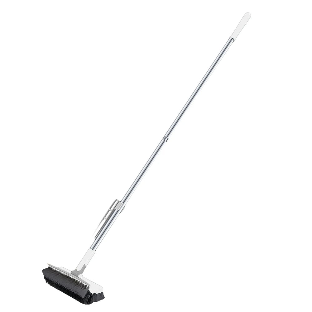 Extended Handle Floor Brush with Rotating Head and Built-In Scraper All Vera Mart