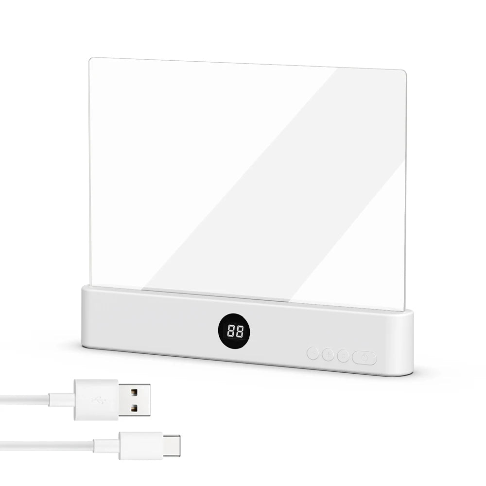 Rechargeable Flat Panel Reading Light with 3 Color Modes and Adjustable Brightness All Vera Mart