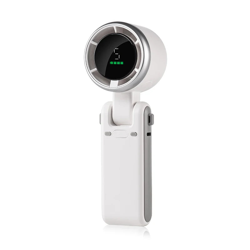 Portable Handheld Fan with Five Speed Settings and Digital Battery Display All Vera Mart