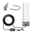 Outdoor HD Antenna with 360° Reception and Signal Amplifier, UHF/VHF All Vera Mart